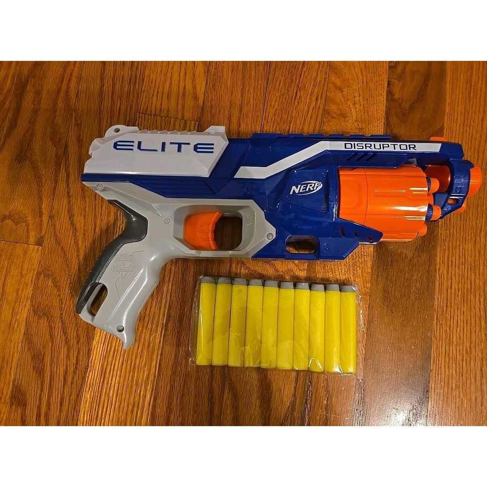 NERF N-STRIKE ELITE DISRUPTOR SOFT DARTS GUN TOY, 6 DART ROTATING DRUM